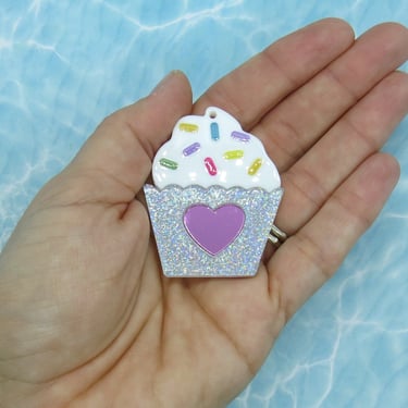 Cupcake Hair Clip Rainbow Kawaii Sweet Barrette 