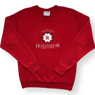Vintage 90s Crable Sportswear University of Houston Cougars Embroidered Crewneck Sweatshirt Pullover Size Large 