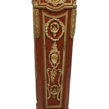 Pedestal, French Empire Style, Gilt Bronze Mounted, Inlaid Kingwood, 20th C.!!
