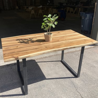 Live-Edge Wood Dining Table - Boho Dining Table 