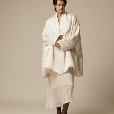 1990s Dolce and Gabbana Ivory Evening Coat