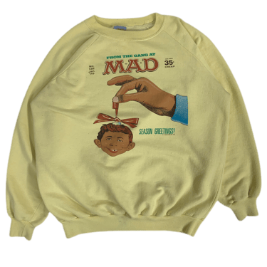Vintage Mad Magazine "Season Greetings!" Raglan Sweatshirt