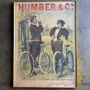 French Belle Epoque Cycle Poster “Humber and Co” circa 1897 