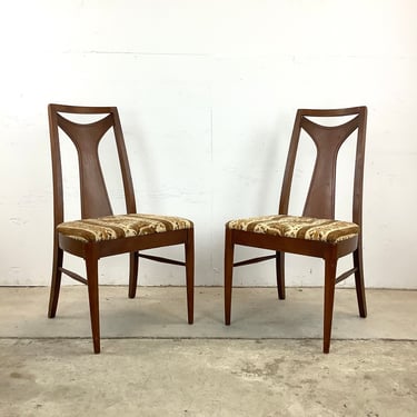 Mid-Century Walnut Dining Chairs- a Pair 
