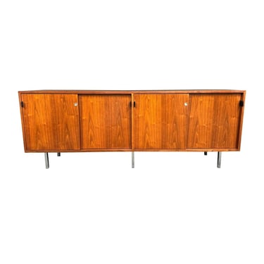 Vintage Mid Century Modern Walnut Credenza by Florence Knoll 