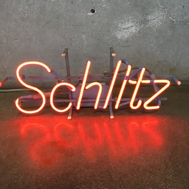 Vintage 1960s Schlitz Beer Neon Sign
