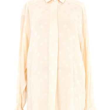 Escada Micro Pleat Star Silk Blouse