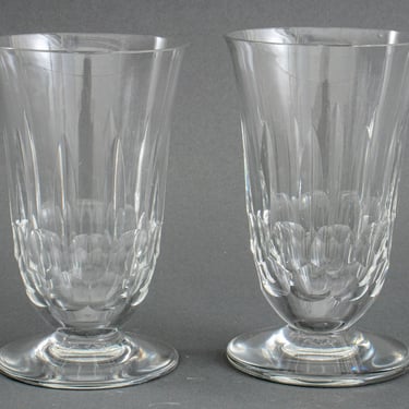 Baccarat Crystal Footed Urn Vase, Pair