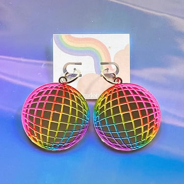Rainbow Disco Earrings
