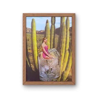 LKA Vintage Cactus Collage Art Print