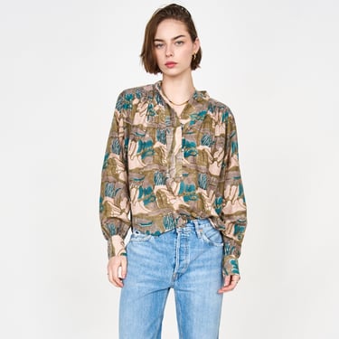 Florence Blouse in Moss Reef