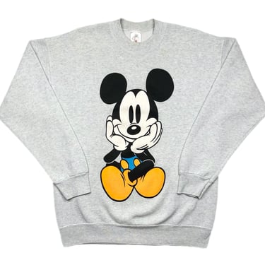 Vintage 90s Mickey and Co. Mickey Mouse Double Sided Made in USA Crewneck Sweatshirt Pullover Size Large 