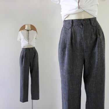 woven charcoal trousers - 27.5-29 