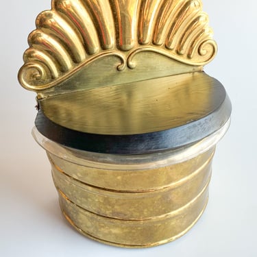 Vintage Brass Salt Box