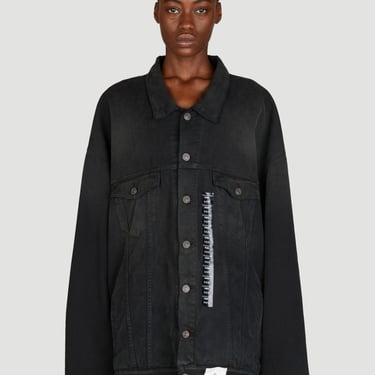 Balenciaga Women Size Sticker Denim Jacket