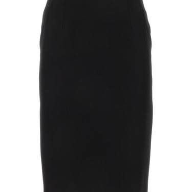 Versace Women Black Wool Skirt