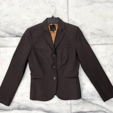 Y2K Vintage The Limited Blazer Brown 3 Button Lined Womens 2 Office Career 