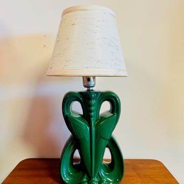 Small Green Ceramic Deco Lamp