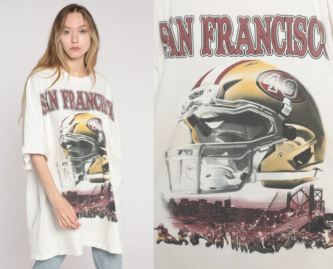 90s San Francisco 49ers Shirt NFL Shirt SF Shirt 1990s Football T Shirt Graphic California Tee Sports Vintage Golden Gate Bridge 4xl 4x 