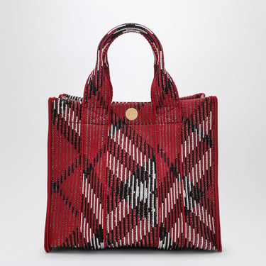 Burberry Mini Knitted Tote Bag With Check Pattern Women