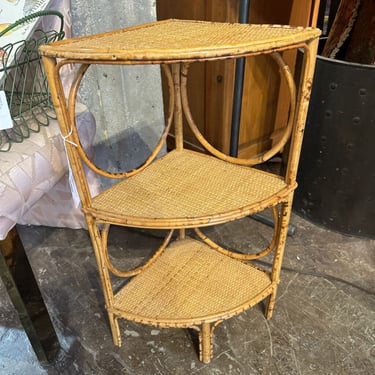 Vintage Bamboo Rattan shelf 11x15x25T