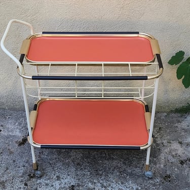 Bar Cart Trolley in Red by Ico and Luisa Parisi for MB Italia | Italian Mid-Century Modern | 1960s 