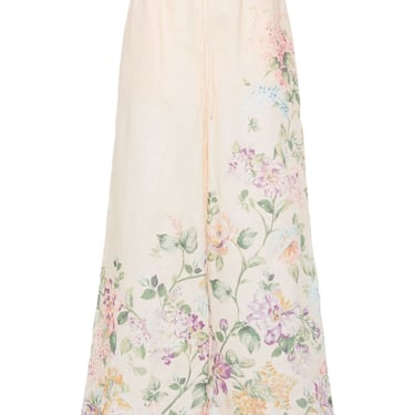 Zimmermann Women Floral Print Linen Trousers