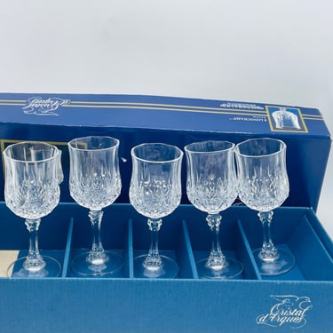 Set of 5 Cristal D'Arques Longchamp 1 1/2 Oz Glasses Cordials- Unused Condition 