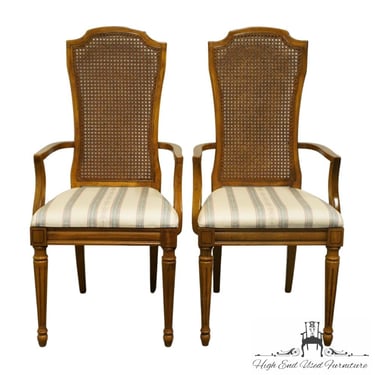 Set of 2 THOMASVILLE FURNITURE Delegate Collection Italian Neoclassical Tuscan Style Dining Arm Chairs 5221-861-862 