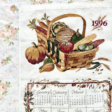 1996 Linen Tea Towel Calendar 