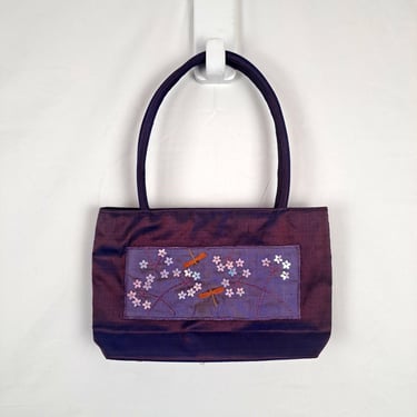 Vintage Y2K Purple Iridescent Shoulder Purse 