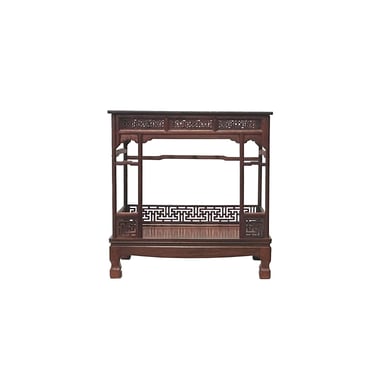 Chinese Rosewood Handmade Canopy Bed Miniature Display Art ws4276E 