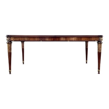 Karges Inlaid and Gilded French Directoire Dining Table 