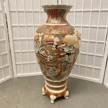 Japanese 25-Inch Satsuma Vase #1