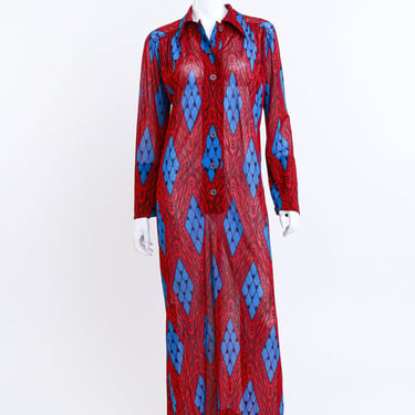 Harlequin Lattice Maxi Shirt Dress