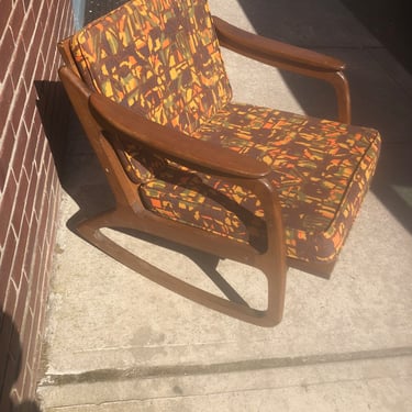 Vintage Danish Modern Rocker Chair 