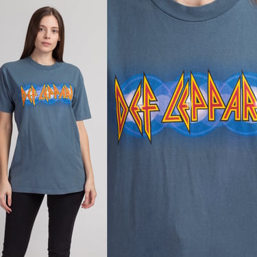 Vintage 90s Def Leppard Euphoria Tour T Shirt - Medium | 1999 Unisex Authentic Graphic Rock Band Tee 