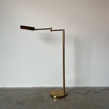 Mid-Century Modern Adjustable Brass Floor Lamp by Koch & Lowy 