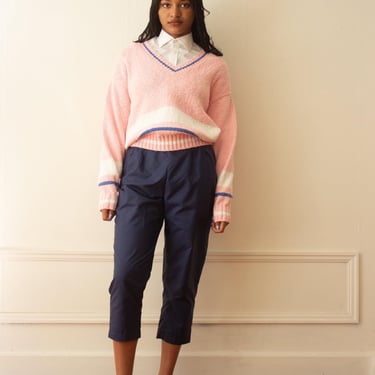 1980s Cotton Knit Tennis Sweater 