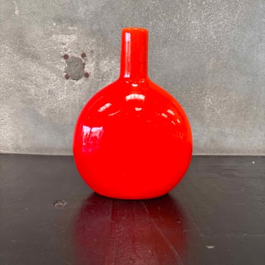 Mid Century Modern Pottery Vase by JARU in Orange