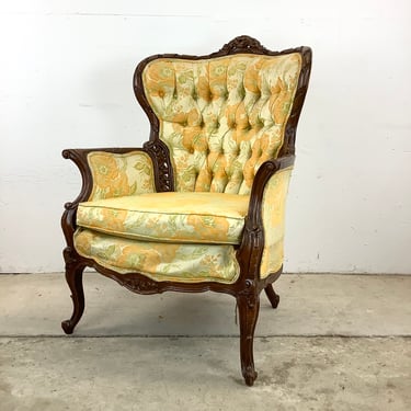 Vintage Victorian Wingback Armchair 