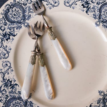 Trio of Mother of Pearl Seafood Forks