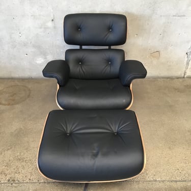 Eames Style Plycraft MCM Walnut Lounge Chair & Ottoman