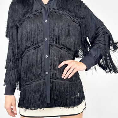 Midnight Rain Fringe Moschino Jacket