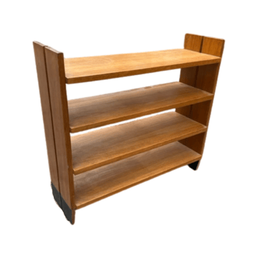 Designer Solid Wood Low Bookcase with Black Feet Made in Isreal