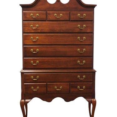 CRESENT FURNITURE Solid Cherry Traditional Style 41" Pediment Highboy Chest 