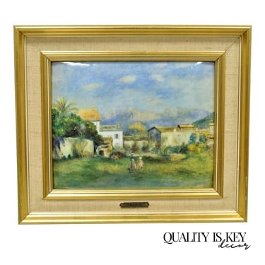 Helca Martele A La Main Hammered Enamel Painting Renoir Vue de Cagnes