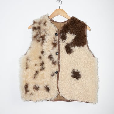 Ella Sheepskin Vest in Cow