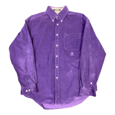 (L) Vintage Purple Corduroy Tommy Hilfiger Flannel 022522 JF