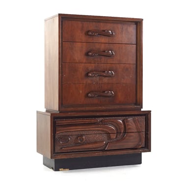 Witco Style Pulaski Oceanic Mid Century Highboy Dresser - mcm 